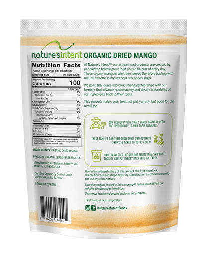 Organic Dried Mango- 3.5oz Bag | 4 ct